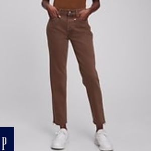 GAP High Rise Cheeky Straight Jeans with Washwell in Buffalo Brown, size 31/12